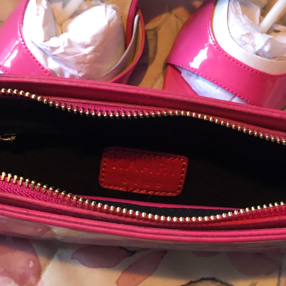 Nine West Ankle Wrap Pink Heel W/ Matching Purse - Picture 7 of 9